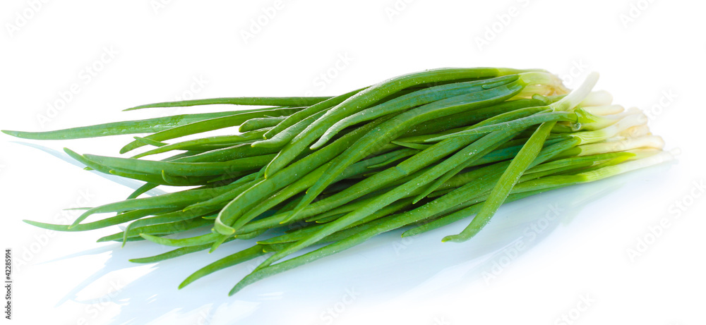 Green onion isolated on white