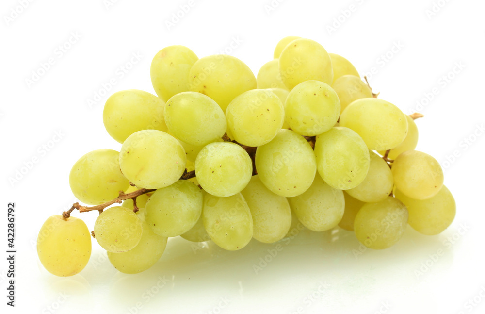 ripe sweet grapes isolated on white ripe sweet grapes isolated on white