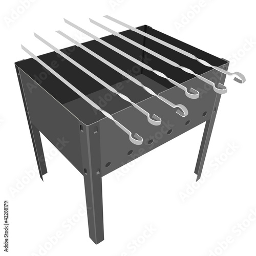 barbecue grill on a white background.
