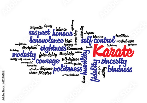 Web Art Design KARATE TAG CLOUD NUAGE MARTIAL ARTS  220
