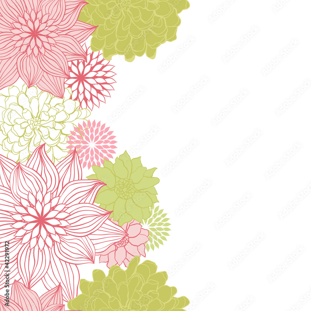 custom made wallpaper toronto digitalAbstract floral background. Vector flower element for design.