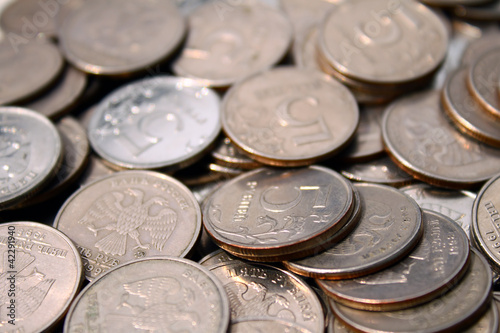five rouble coins/монеты пять рублей