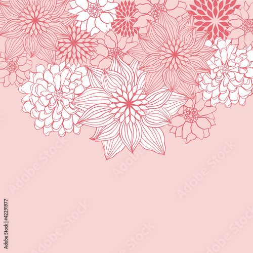 Abstract floral background. Vector flower element for design.