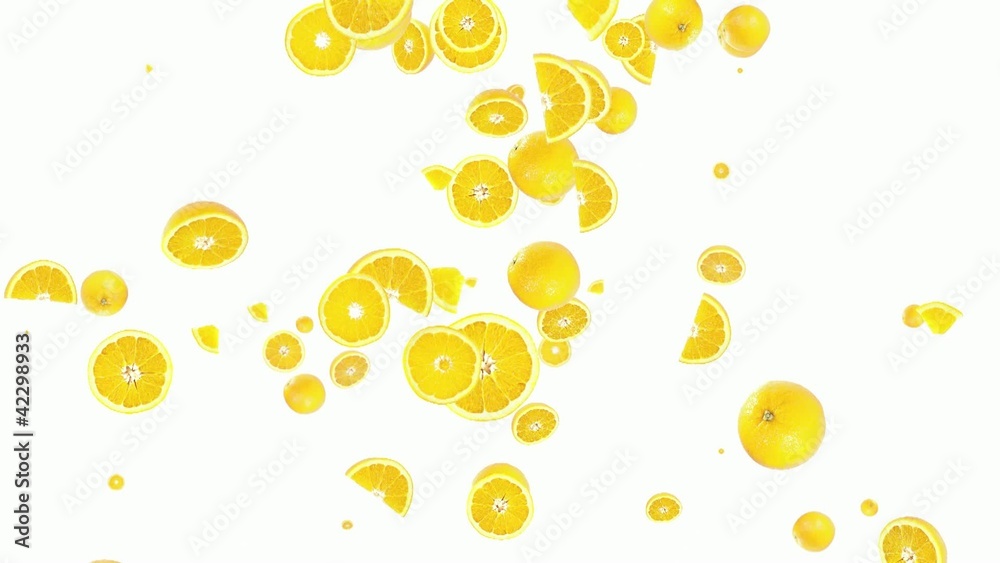 Falling Oranges shaping a heart Falling Oranges shaping a heart
