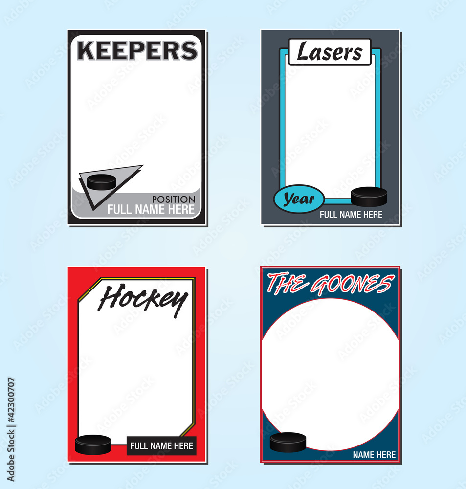 Fototapeta premium Hockey Trading Card Picture Frames