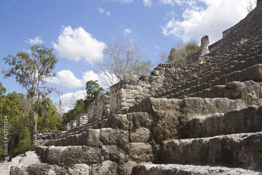 mayan ruins at calakmul, mexico