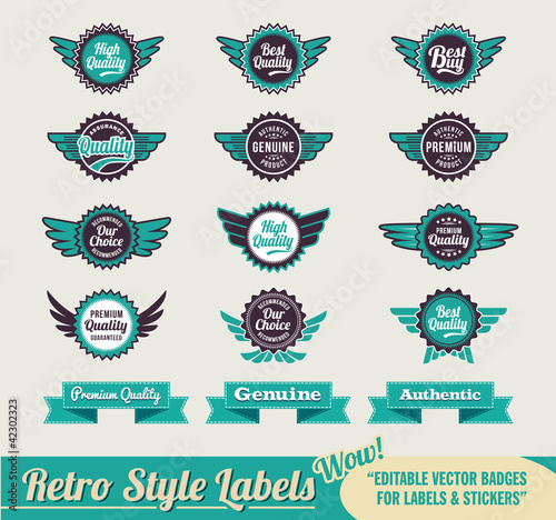 Retro vintage labels