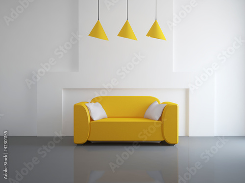 Orange sofa