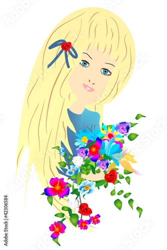 dziewczyna z kwiatami