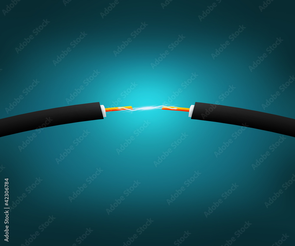 Fototapeta premium Electric Cable Connection
