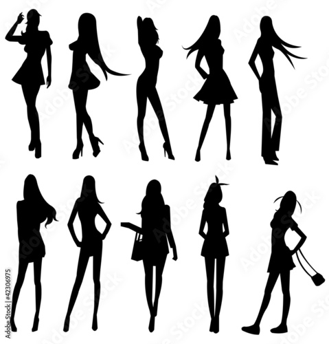 Sets of sexy girl gang, create by vector