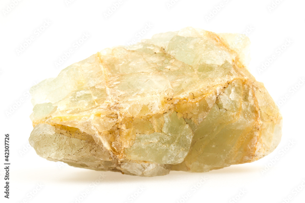 Rough green crystal stone