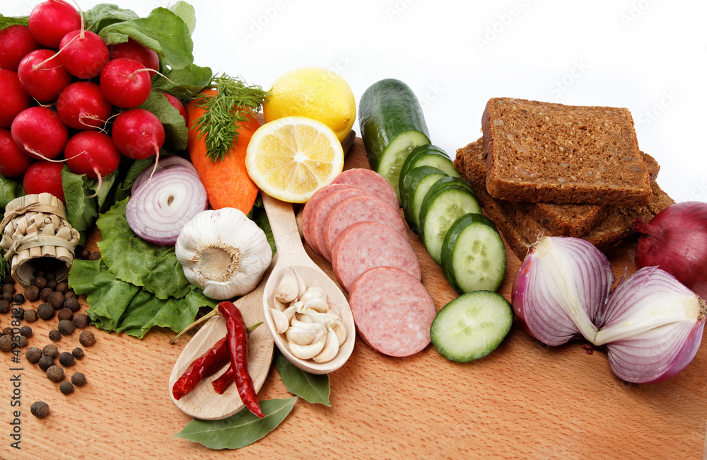 Healthy food. Fresh vegetables and fruits on a wooden board. Healthy food. Fresh vegetables and fruits on a wooden board.