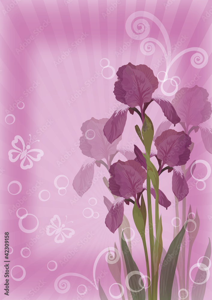 Naklejka premium Flower background for greetings card