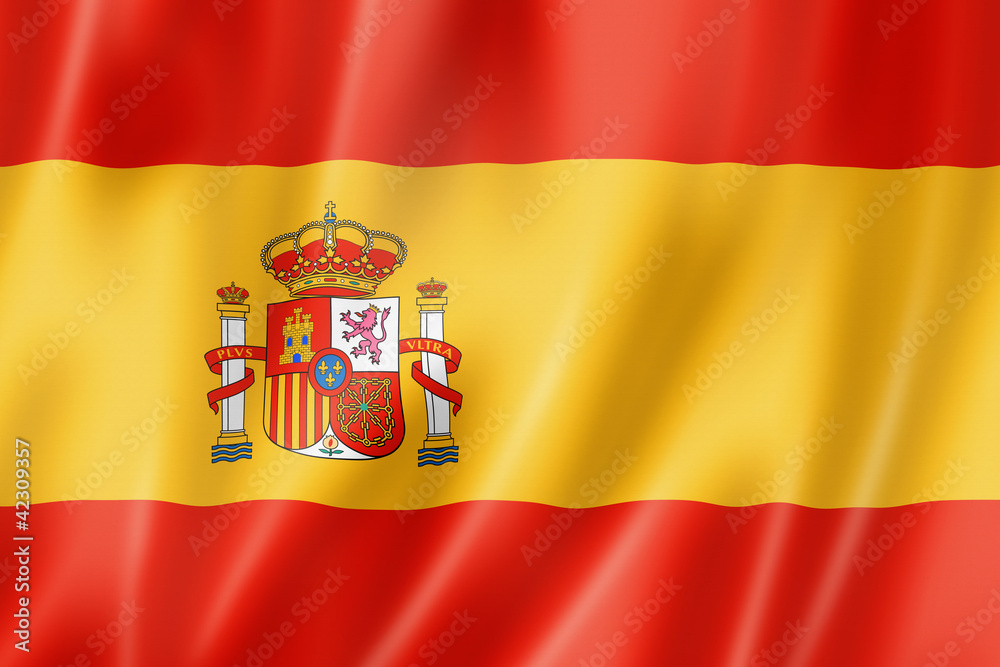 Spanish flag - obrazy, fototapety, plakaty 