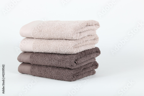 Neatly folded towels photo