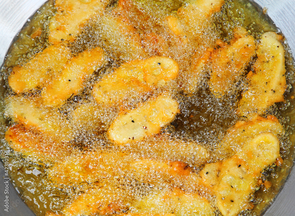 Frying Banana in the pan called Frying Banana in the pan called