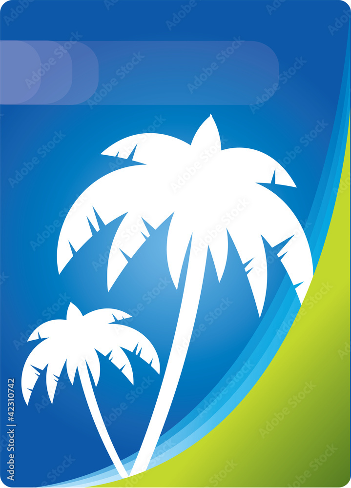 Palm tree vector brochure background