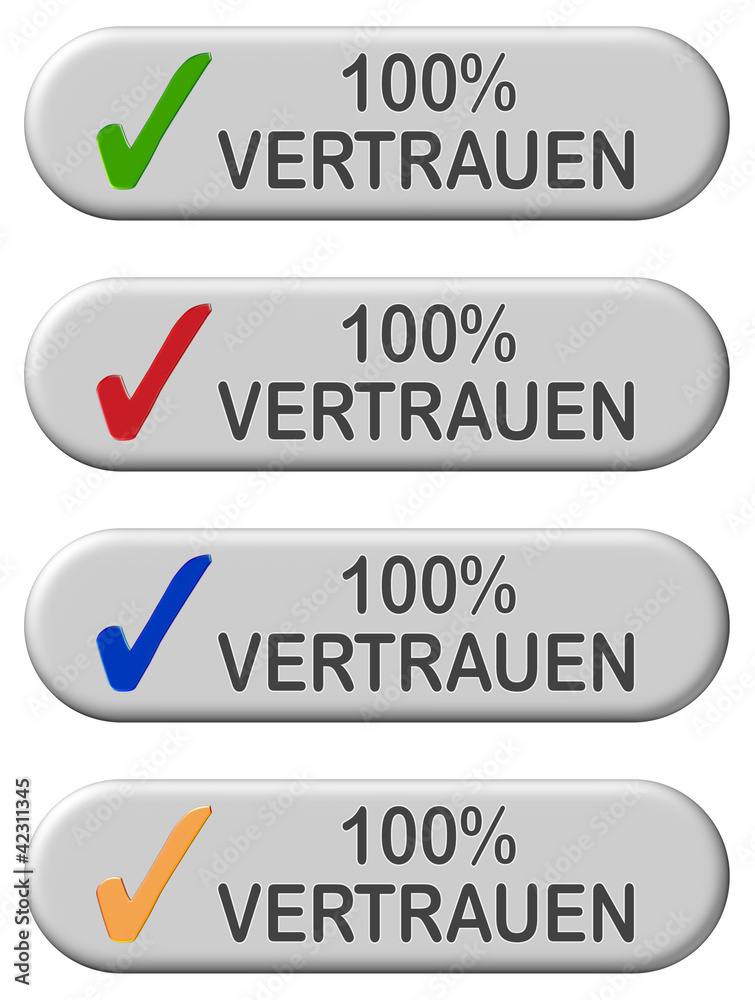 4 CB-Button grau 100% VERTRAUEN 4 CB-Button grau 100% VERTRAUEN