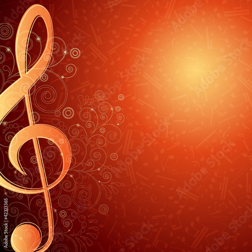 Canvas Print Hot musical background