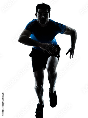 Plakat man runner running sprinter sprinting