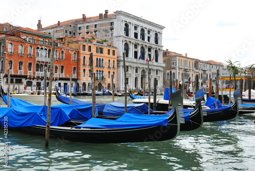 Gondolas by the Grand Canal  Venice