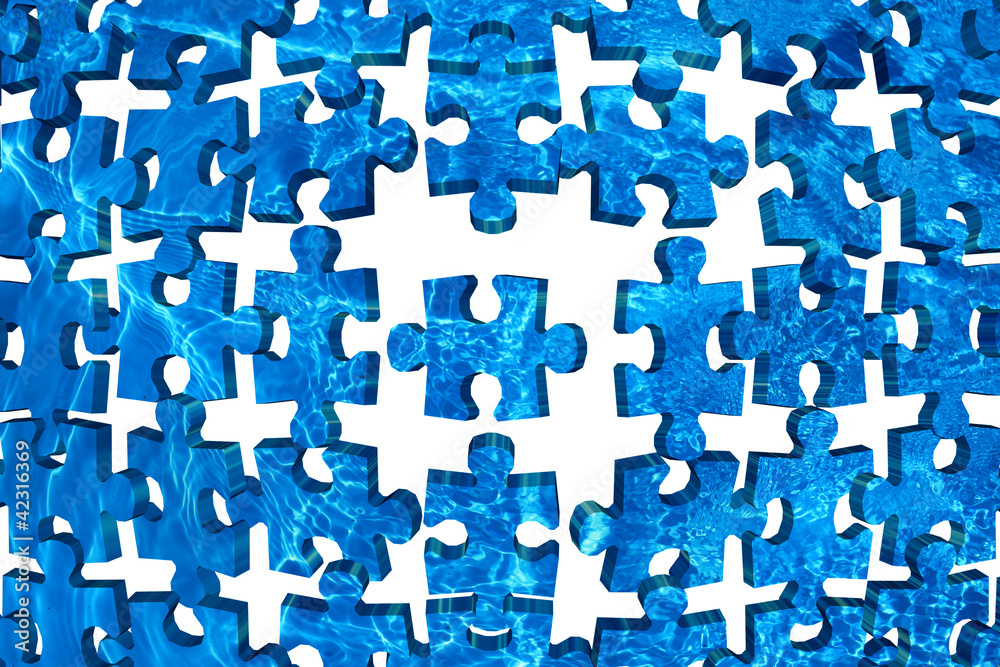 Water puzzle abstract background blue Water puzzle abstract background blue