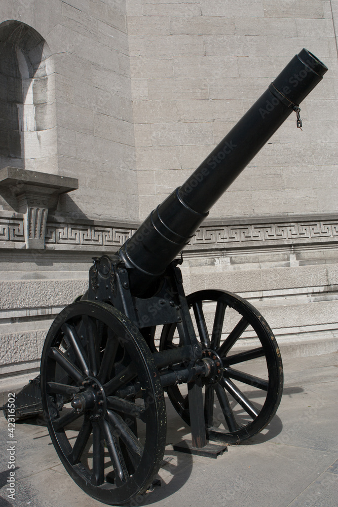 Cannons at the Triumphal Arch in Brussels Cannons at the Triumphal Arch in Brussels
