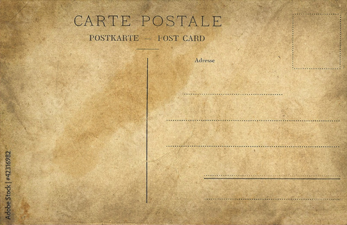 Old empty post card