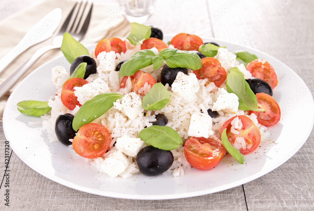 healthy rice salad