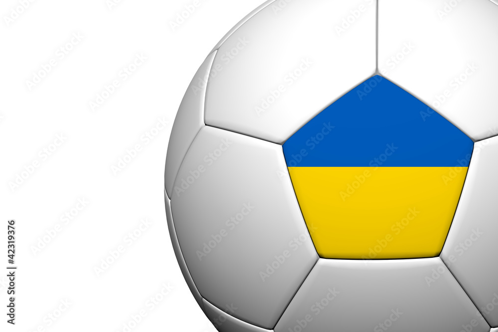 Ukraine Flag Pattern 3d rendering of a soccer ball Ukraine Flag Pattern 3d rendering of a soccer ball