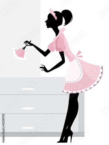 Maid cleaning