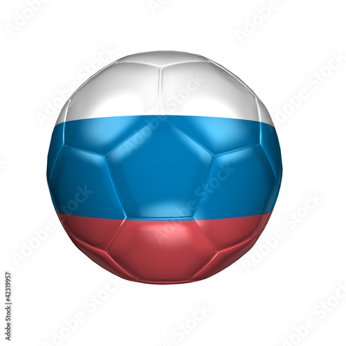 3D soccer balls with national flag  Country Russia