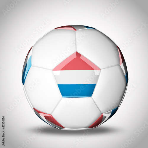 3D soccer balls with national flag Country Netherlands