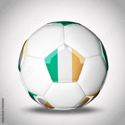 3D soccer balls with national flag  Country Republic of Ireland