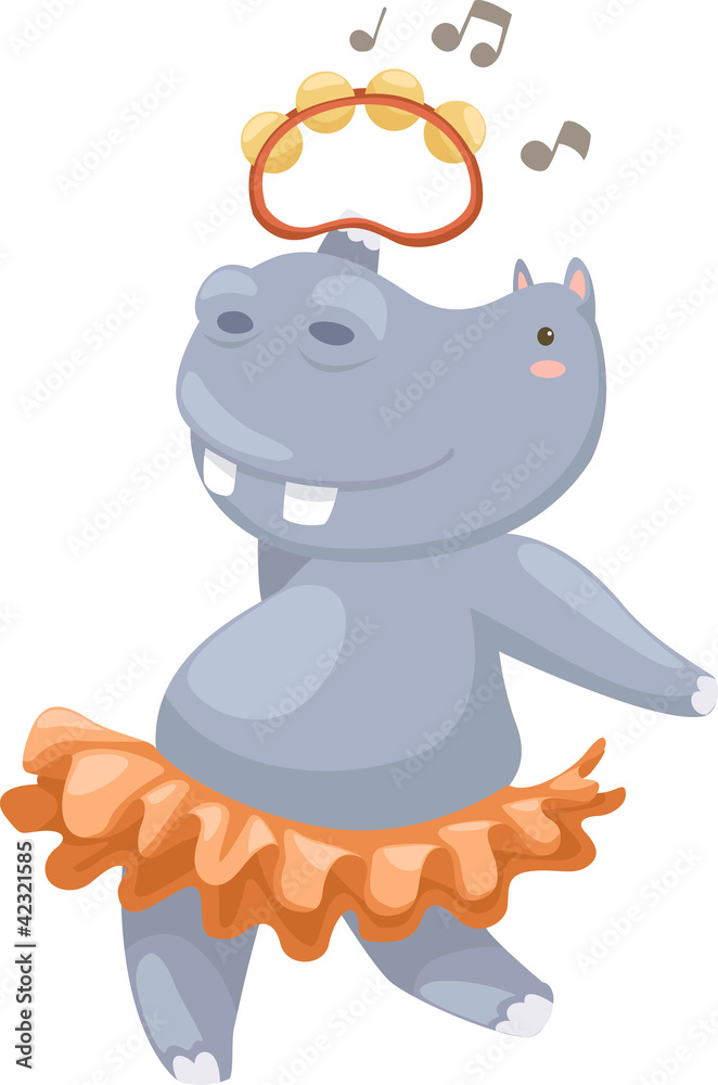 hippo vector illustration on a white background hippo vector illustration on a white background
