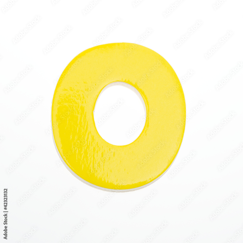 wooden toy letter O wooden toy letter O