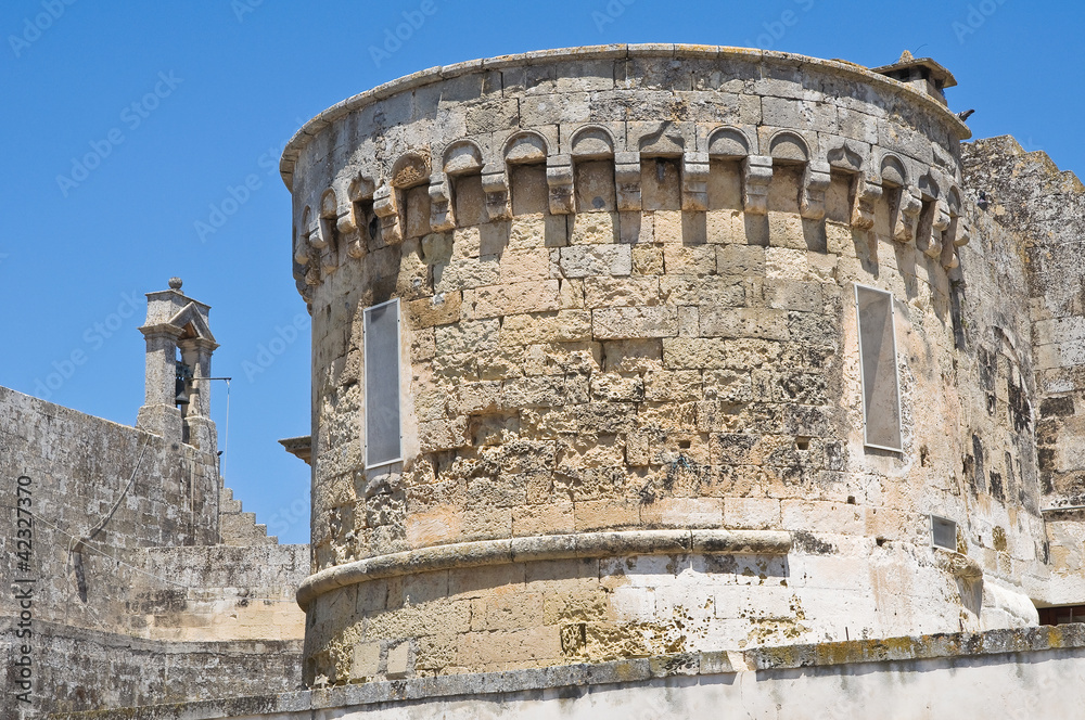 The Aragonese Castle of Martano. Puglia. Italy.