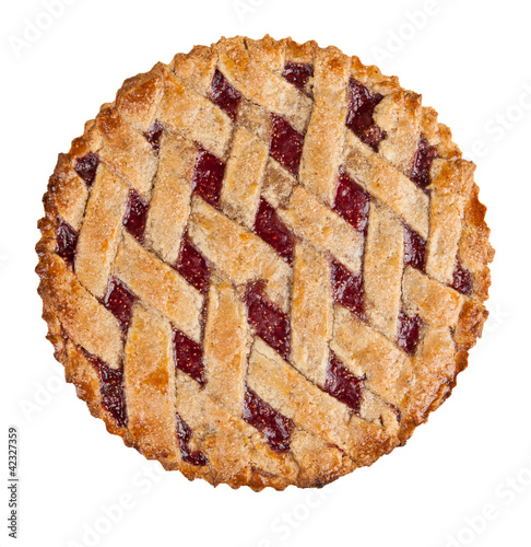 hommemade crostata isolated on white