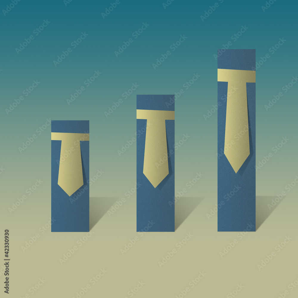 Necktie business of graph on paper background Necktie business of graph on paper background