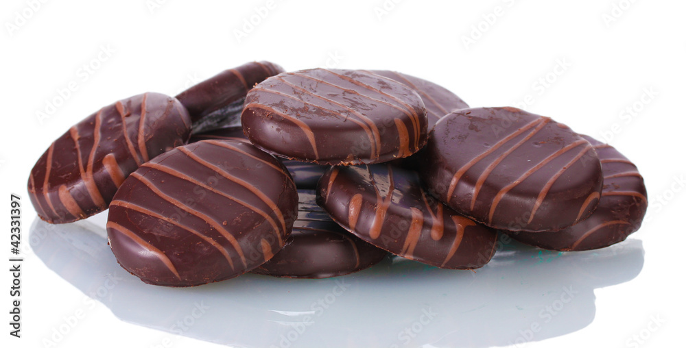 Сhocolate cookies isolated on white Сhocolate cookies isolated on white