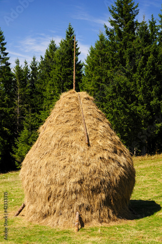 traditional hay stack in romania