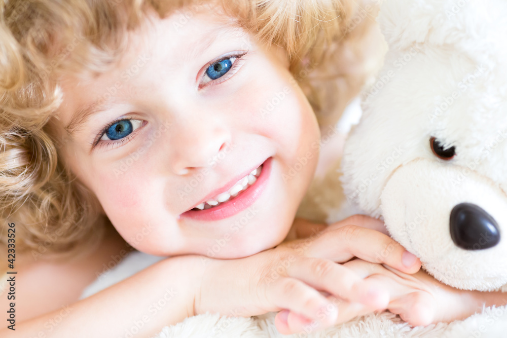 Child with teddy Child with teddy