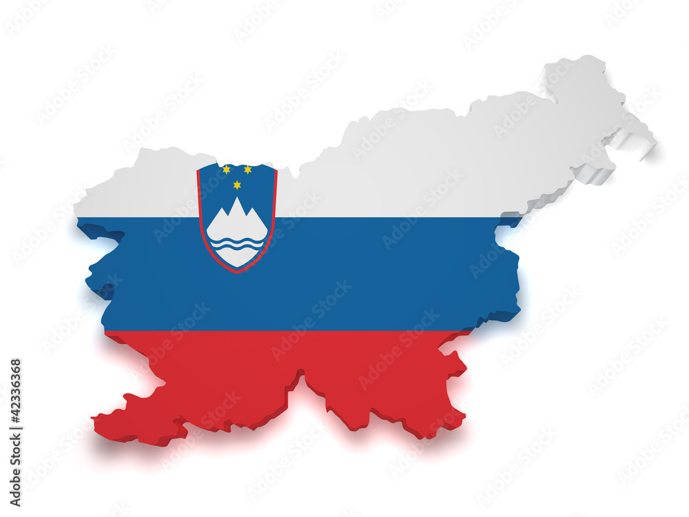 Fototapeta premium Slovenia Map 3d Shape