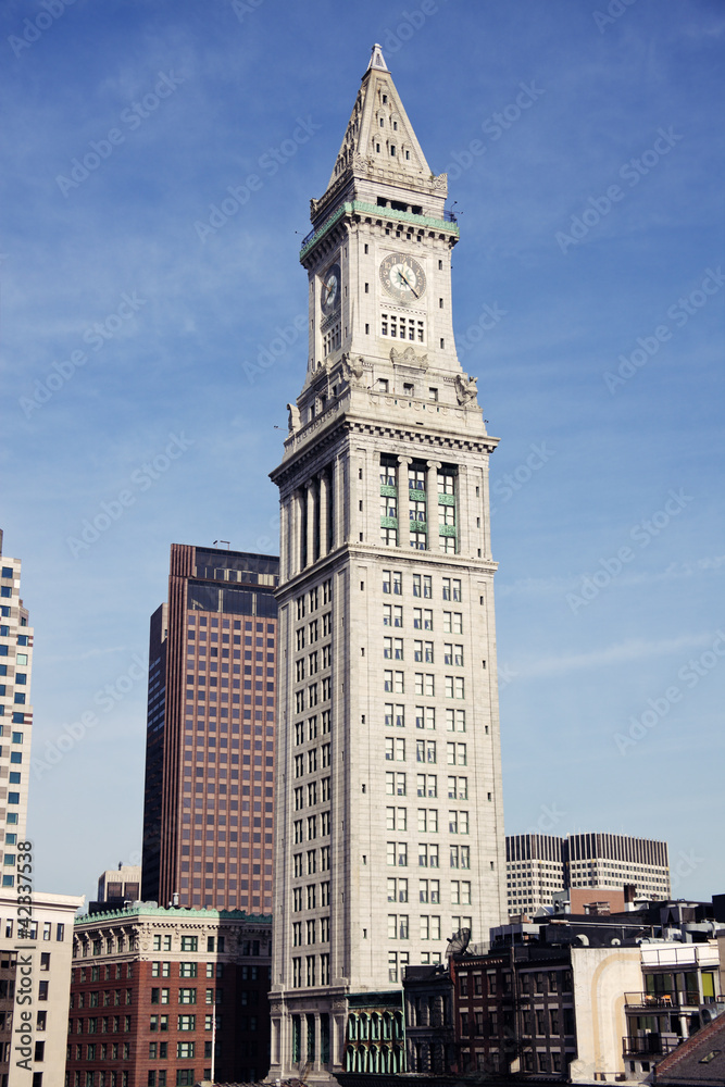 Custom House Tower in the center of Boston