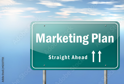 Highway Signpost "Marketing Plan"