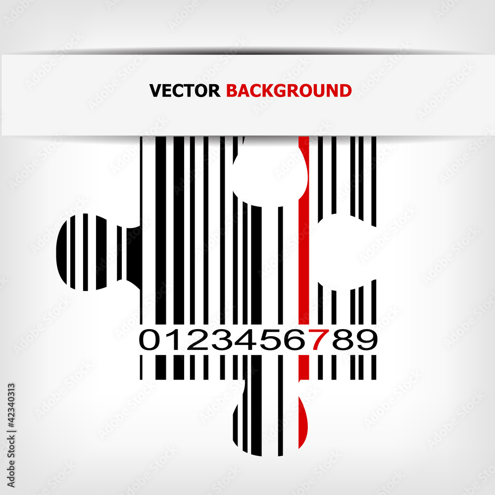 Barcode image with red strip Barcode image with red strip