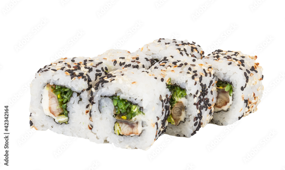 Japanese traditional Cuisine - Maki Roll with Nori , Cream Chees Japanese traditional Cuisine - Maki Roll with Nori , Cream Chees