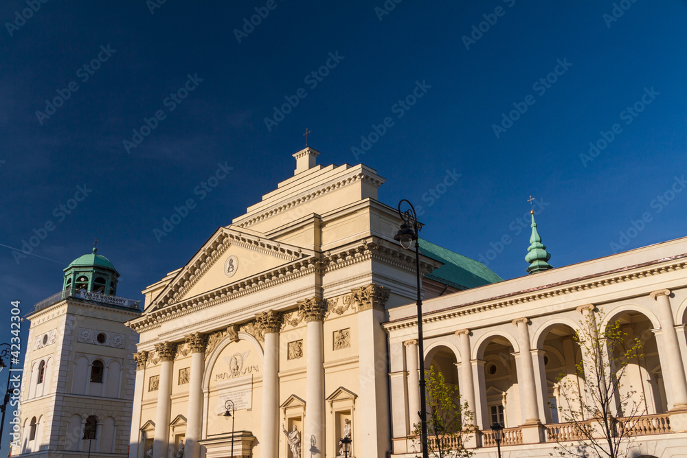 Warsaw, Poland. Saint Anne neoclassical church in Old Town quart