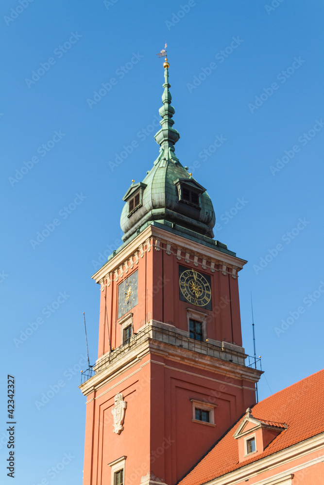 Fototapeta premium Warsaw, Poland. Old Town - famous Royal Castle. UNESCO World Her